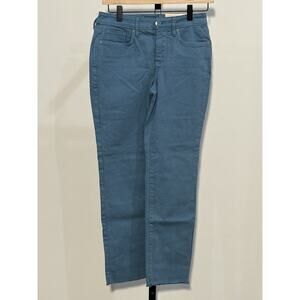 NYDJ Jeans Womens Sheri Slim Teal Blue Crop Stretch Lift Tuck Size 0